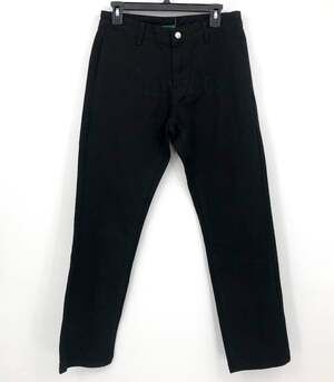 ANWAR CARROTS Men's Wordmark Jeans 34x31 Black Embroidered Front NWT